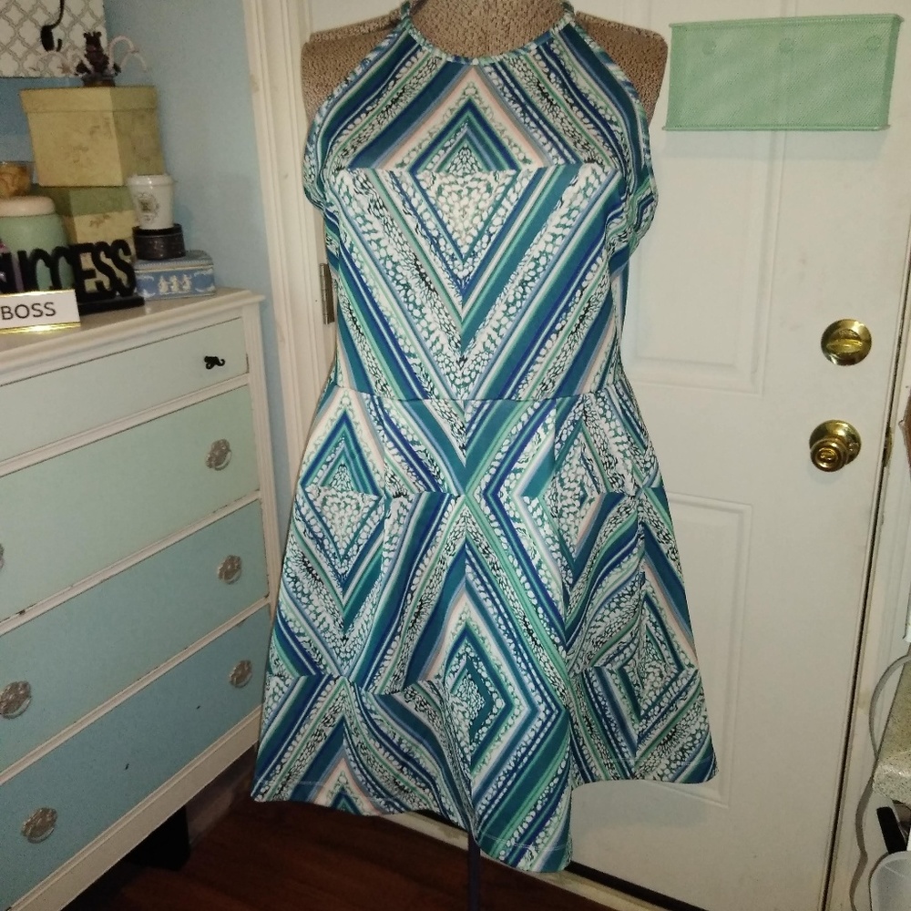 Massimo, XXL, A line, geometric design dresses.
